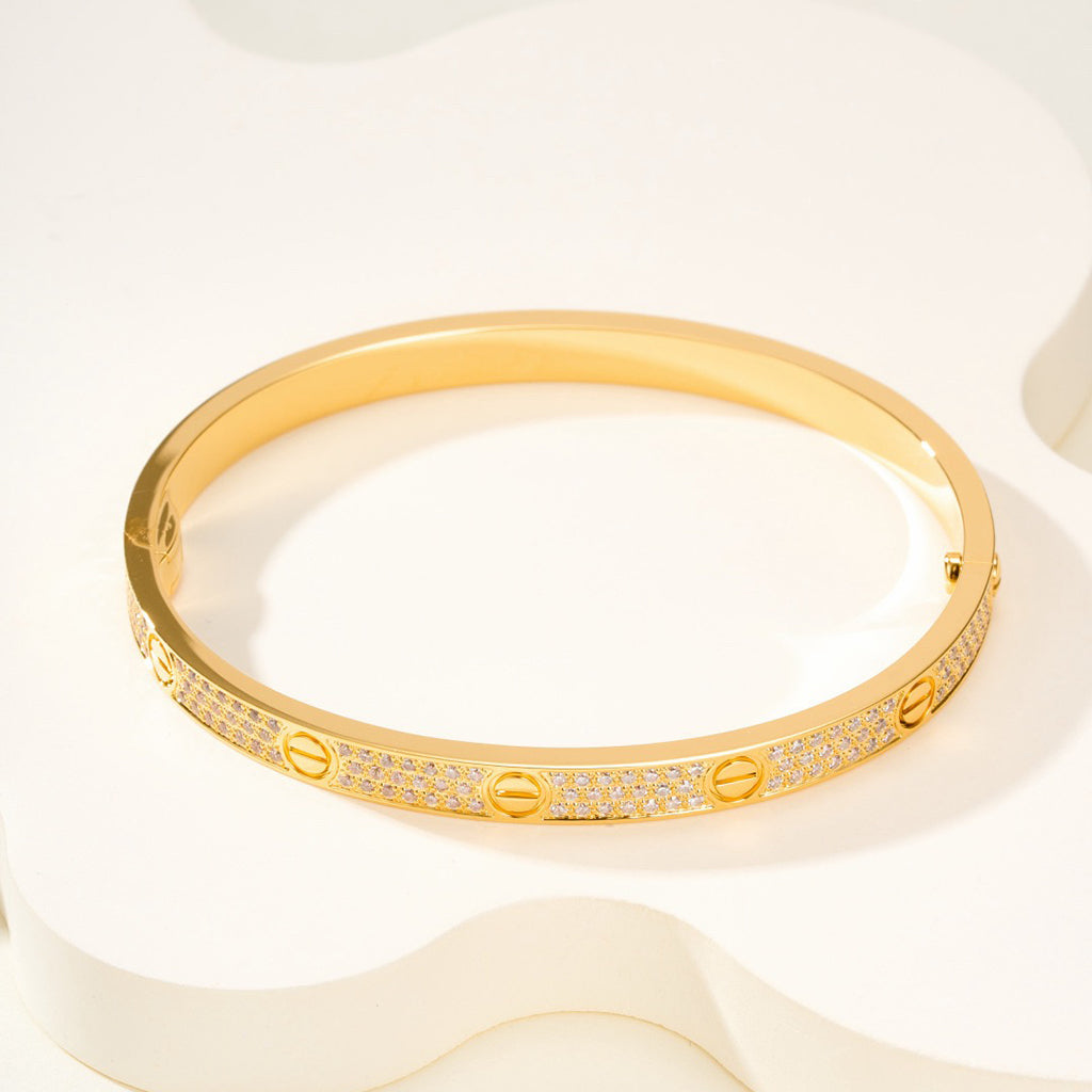 [Lumi Jewelry]LOVE BRACELET 4.8MM DIAMOND-PAVED