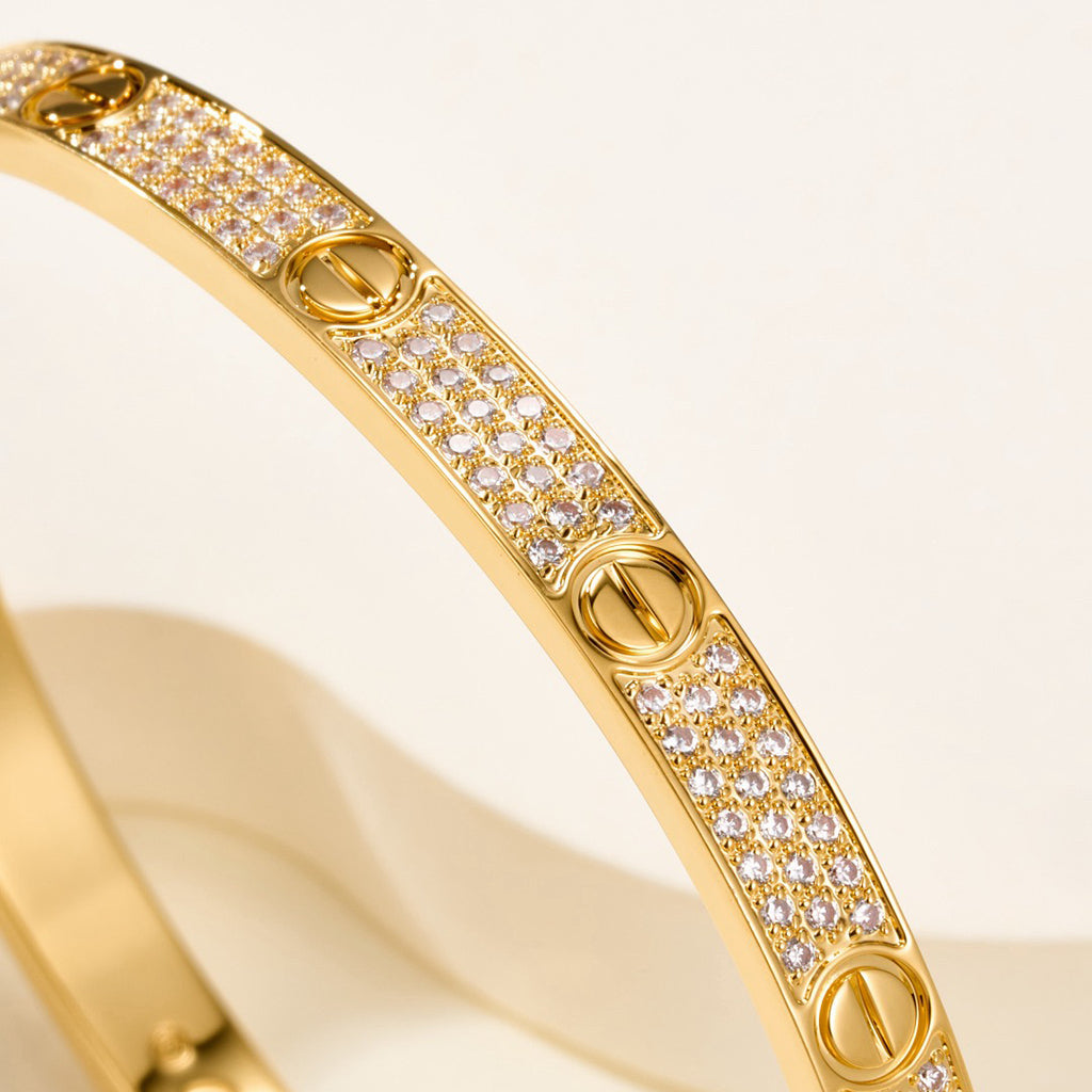 [Lumi Jewelry]LOVE BRACELET 4.8MM DIAMOND-PAVED
