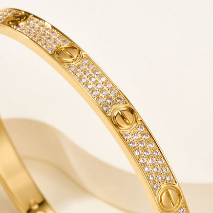 [Lumi Jewelry]LOVE BRACELET 4.8MM DIAMOND-PAVED