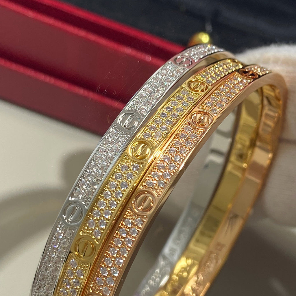 [Lumi Jewelry]LOVE BRACELET 3.65MM DIAMOND-PAVED