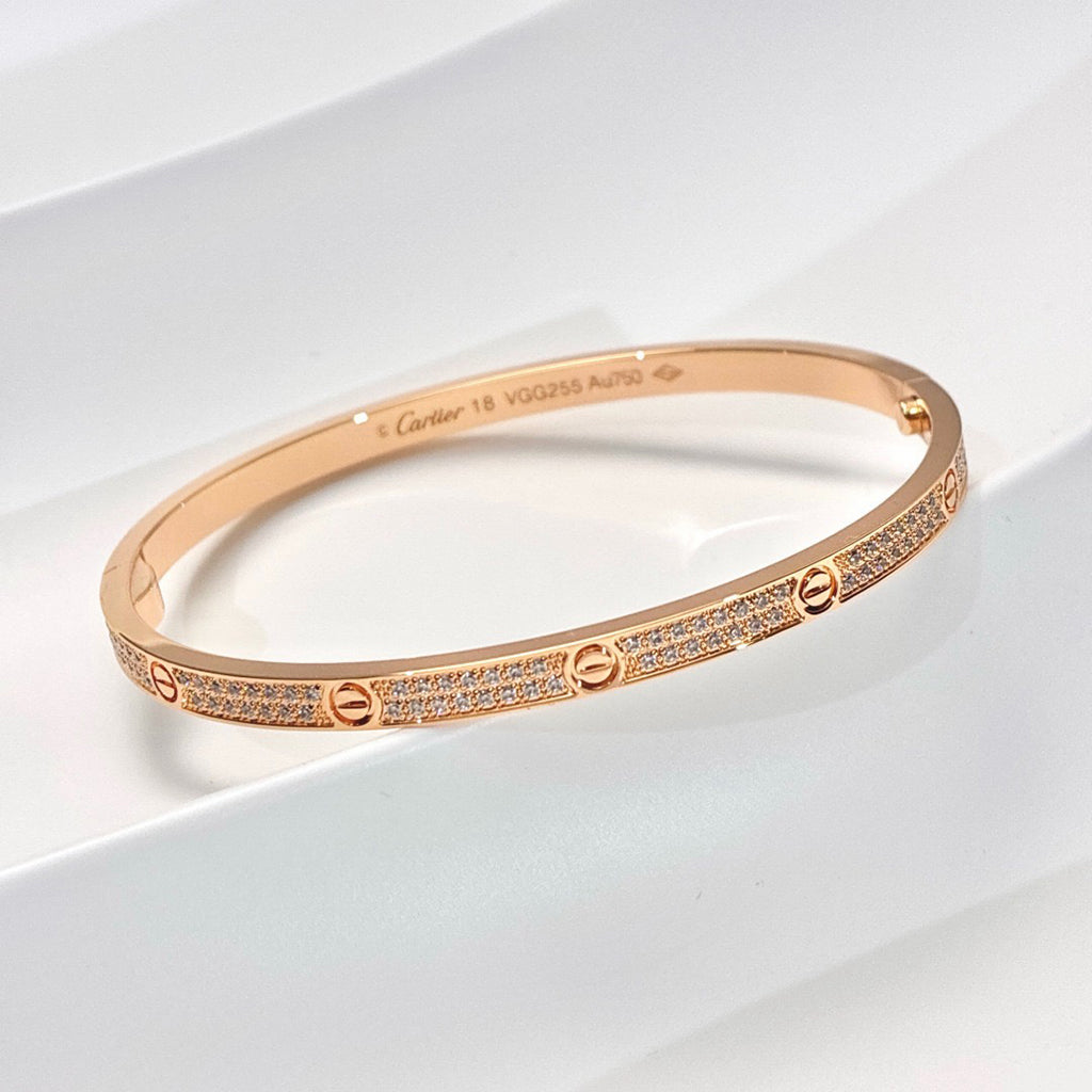 [Lumi Jewelry]LOVE BRACELET 3.65MM DIAMOND-PAVED