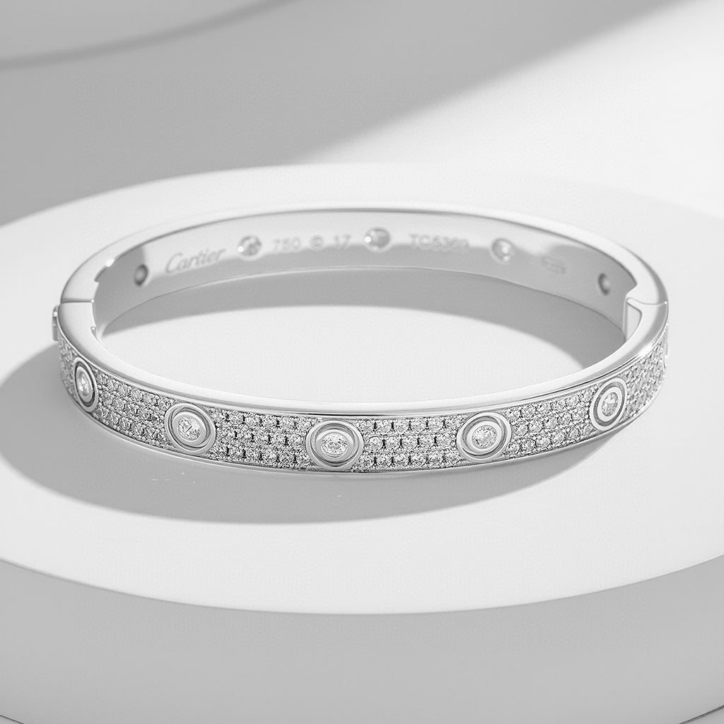 [Lumi Jewelry]LOVE BRACELET 6.1MM DIAMOND-PAVED 10 BIG DIAMONDS