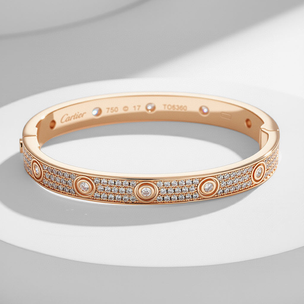 [Lumi Jewelry]LOVE BRACELET 6.1MM DIAMOND-PAVED 10 BIG DIAMONDS