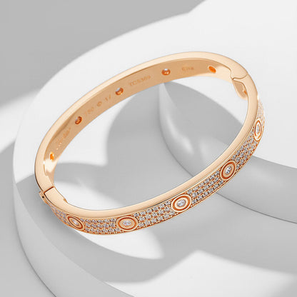 [Lumi Jewelry]LOVE BRACELET 6.1MM DIAMOND-PAVED 10 BIG DIAMONDS