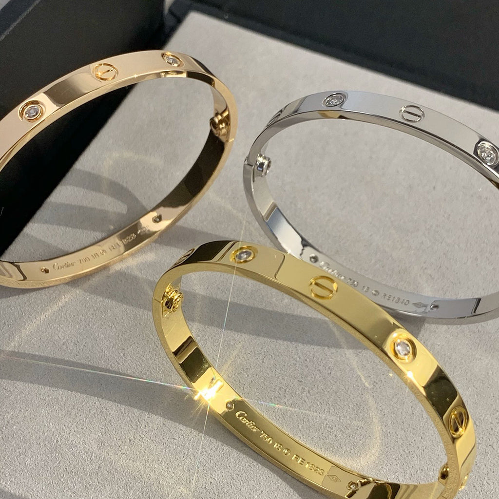[Lumi Jewelry]LOVE BRACELET 6.1MM 4 DIAMONDS