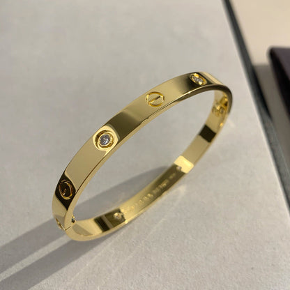 [Lumi Jewelry]LOVE BRACELET 6.1MM 4 DIAMONDS