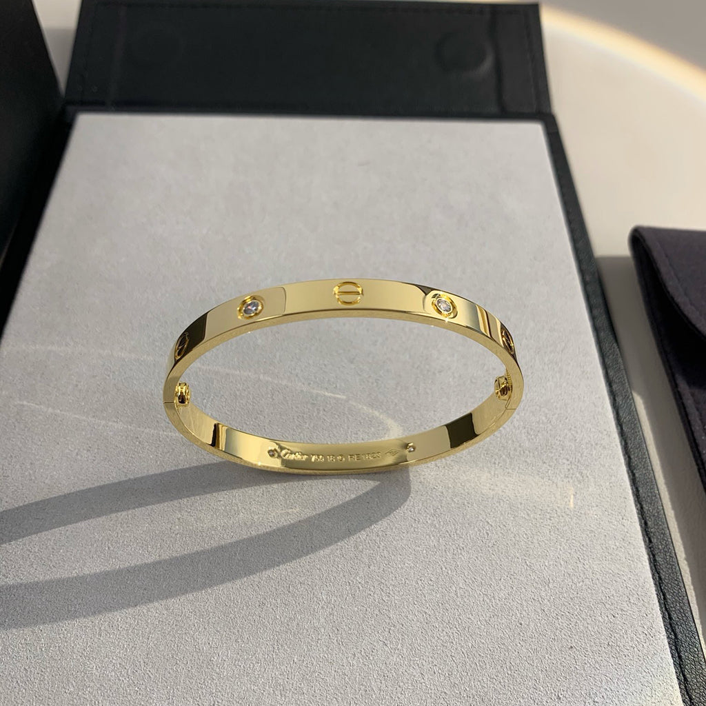 [Lumi Jewelry]LOVE BRACELET 6.1MM 4 DIAMONDS