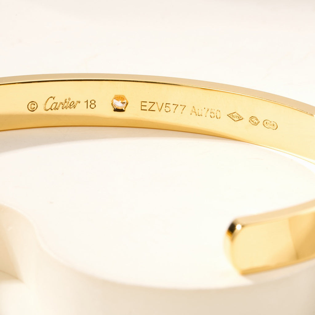 [Lumi Jewelry]LOVE BRACELET 6.1MM 1 DIAMOND OPEN CUFF