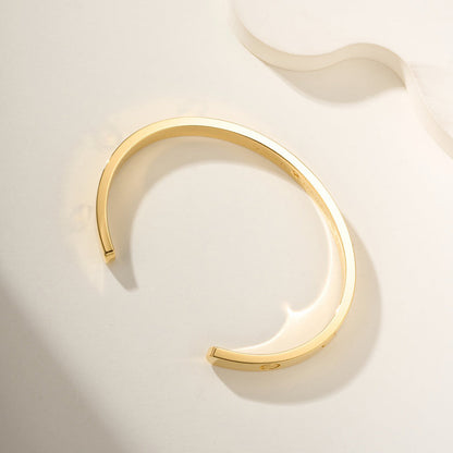 [Lumi Jewelry]LOVE BRACELET 6.1MM 1 DIAMOND OPEN CUFF