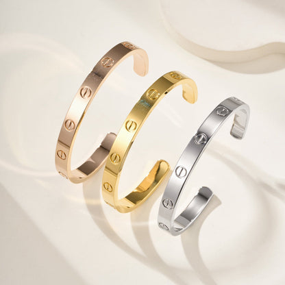[Lumi Jewelry]LOVE BRACELET 6.1MM OPEN CUFF