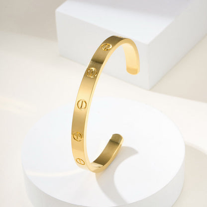 [Lumi Jewelry]LOVE BRACELET 6.1MM OPEN CUFF