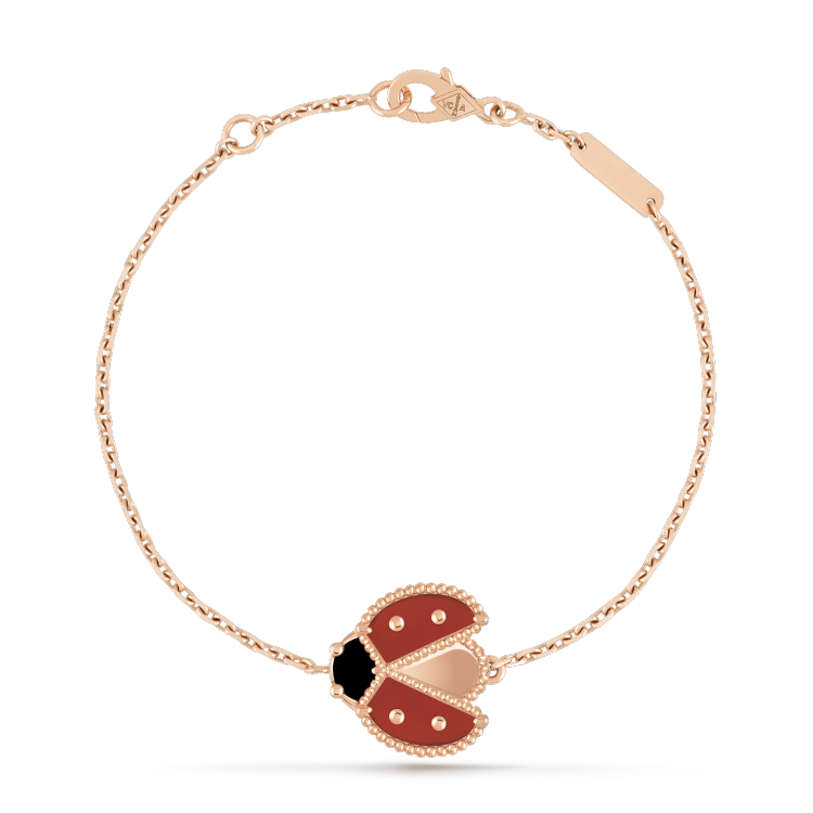 [Lumi Jewelry]LUCKY SPRING 1 MOTIF PINK GOLD BRACELET