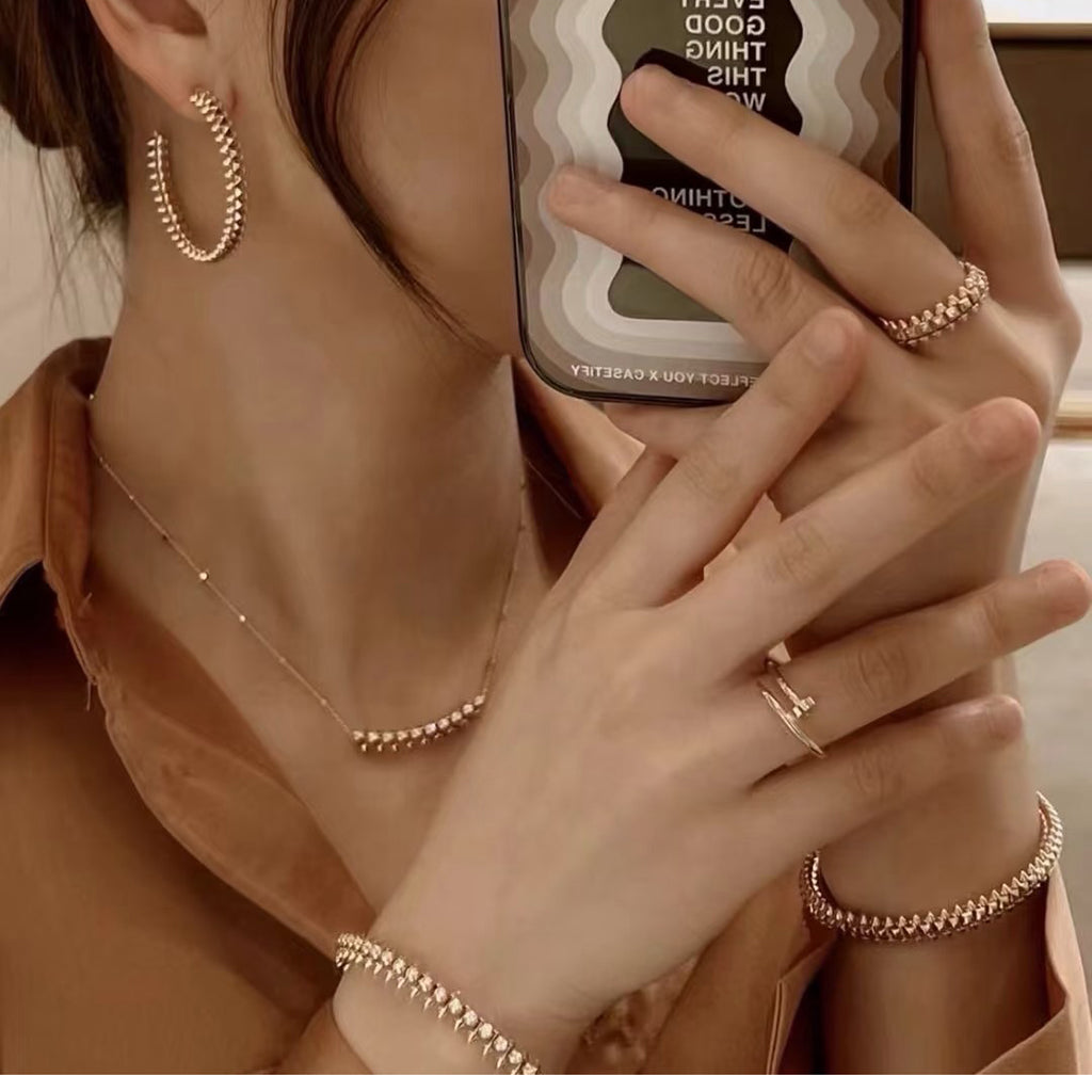 [Lumi Jewelry]CLASH  BRACELET 8MM DIAMONDS