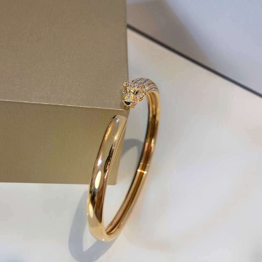 [Lumi Jewelry]PANTHERE HALF DIAMOND OPEN BRACELET