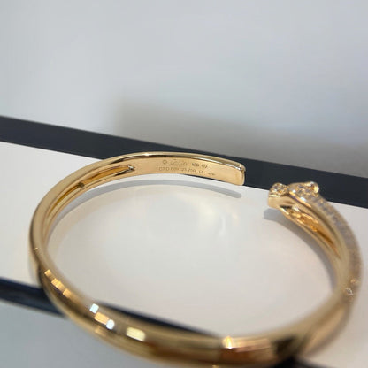 [Lumi Jewelry]PANTHERE HALF DIAMOND OPEN BRACELET