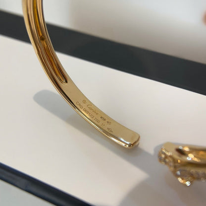 [Lumi Jewelry]PANTHERE HALF DIAMOND OPEN BRACELET