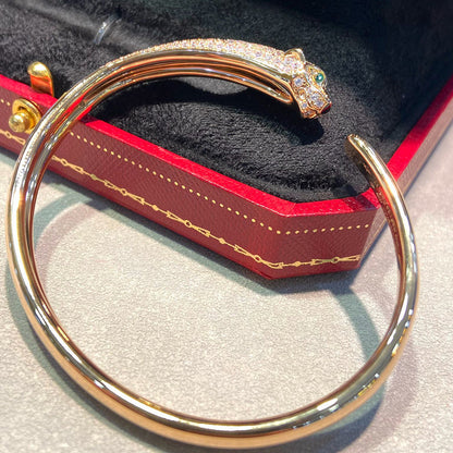 [Lumi Jewelry]PANTHERE HALF DIAMOND OPEN BRACELET