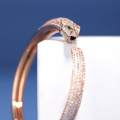 [Lumi Jewelry]PANTHERE FULL DIAMOND OPEN BRACELET