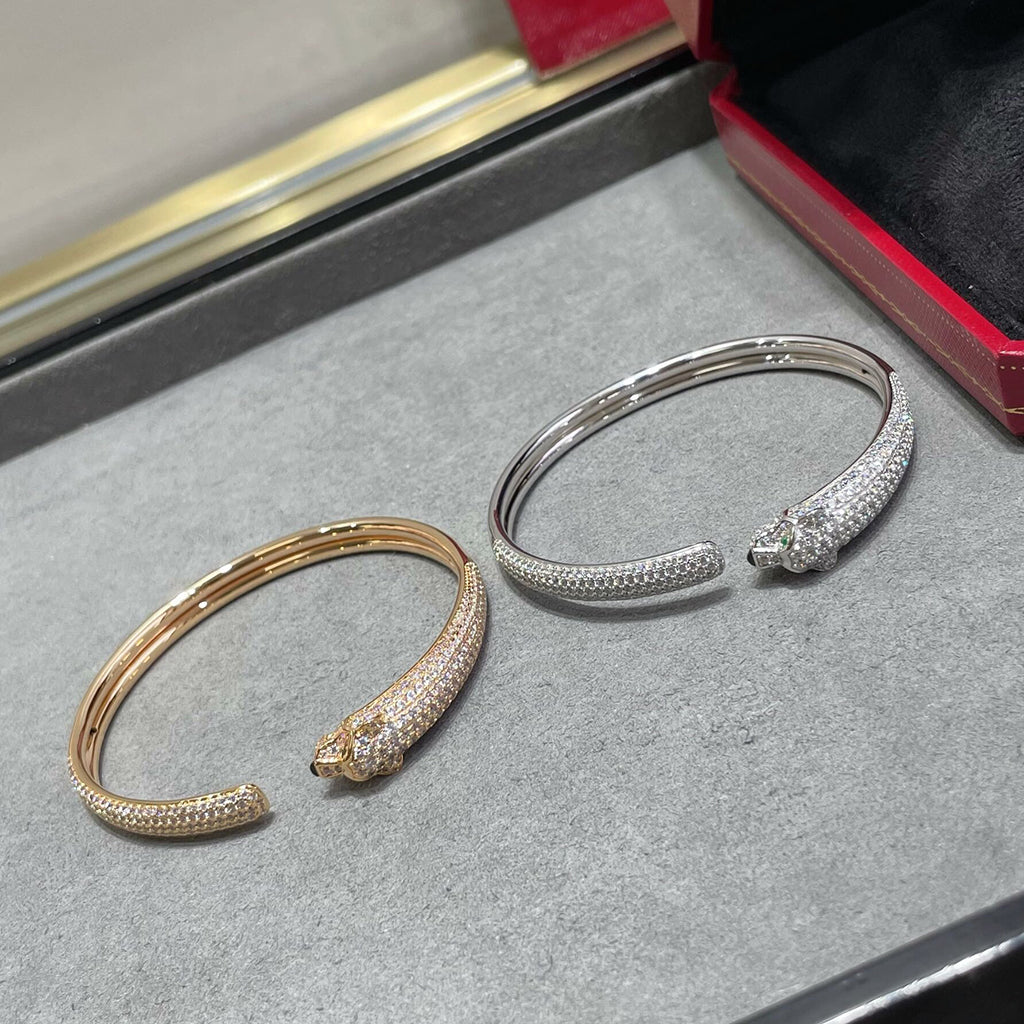 [Lumi Jewelry]PANTHERE FULL DIAMOND OPEN BRACELET