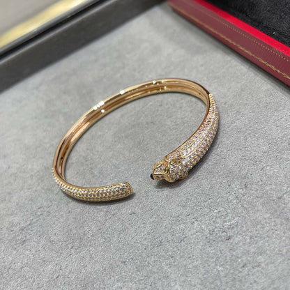[Lumi Jewelry]PANTHERE FULL DIAMOND OPEN BRACELET