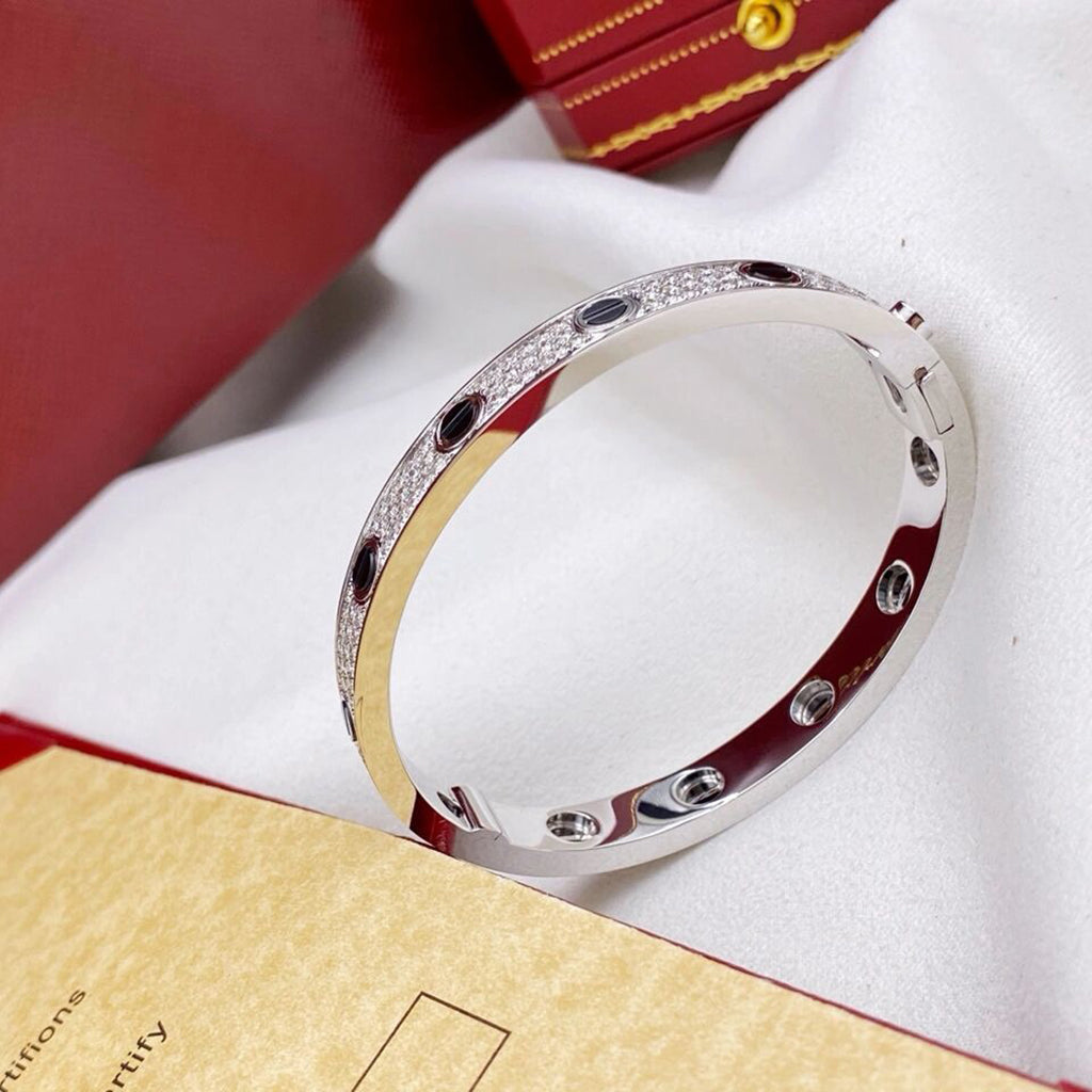 [Lumi Jewelry]LOVE BRACELET 6.1MM DIAMOND-PAVED CERAMIC