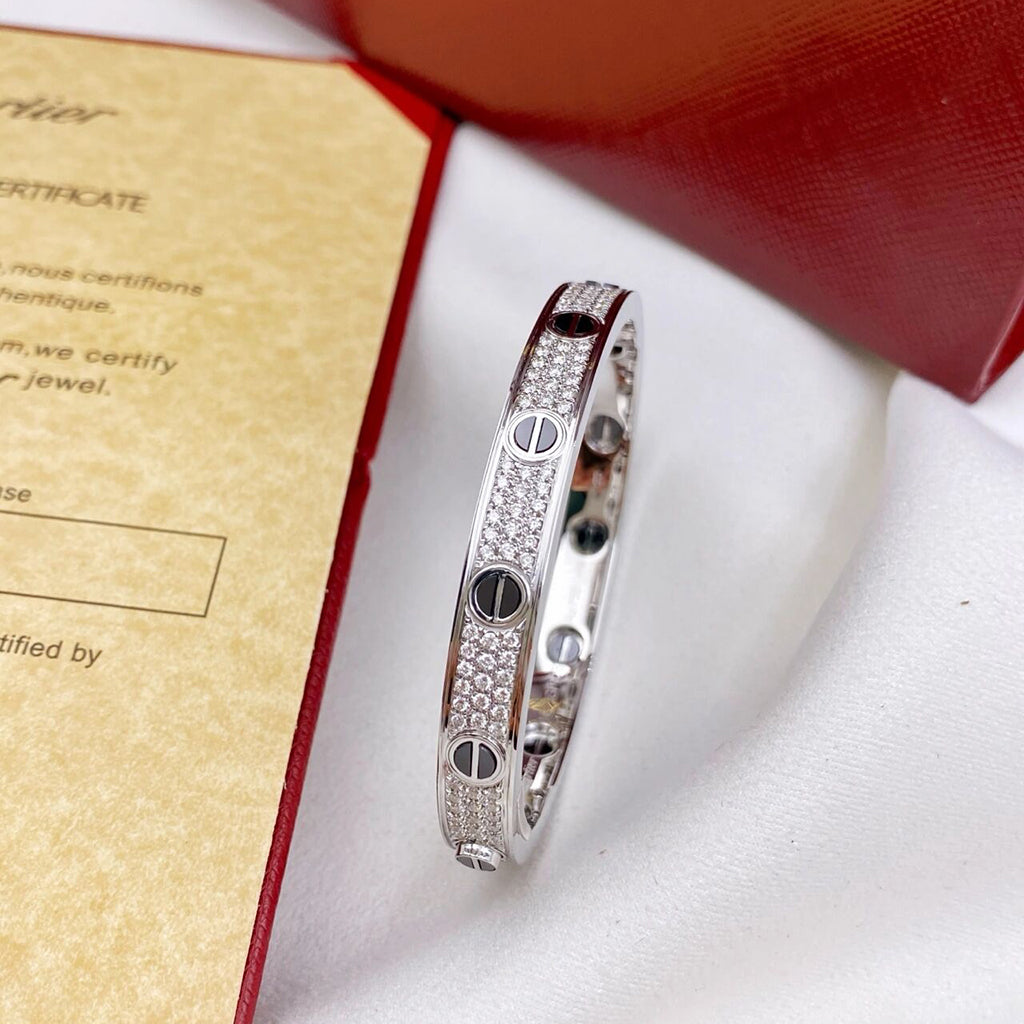[Lumi Jewelry]LOVE BRACELET 6.1MM DIAMOND-PAVED CERAMIC