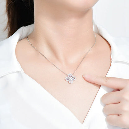 [Lumi Jewelry]LOOP NECKLACE FULL MOTIF DIAMOND 16MM MULTIPLE COLORS