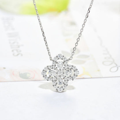 [Lumi Jewelry]LOOP NECKLACE FULL MOTIF DIAMOND 16MM MULTIPLE COLORS