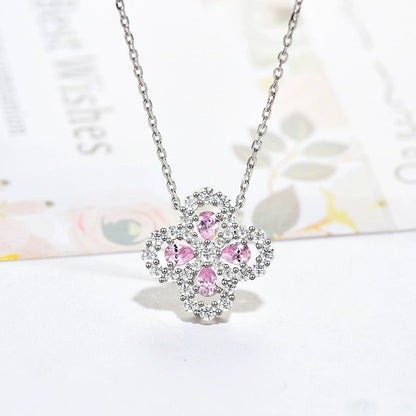 [Lumi Jewelry]LOOP NECKLACE FULL MOTIF DIAMOND 16MM MULTIPLE COLORS