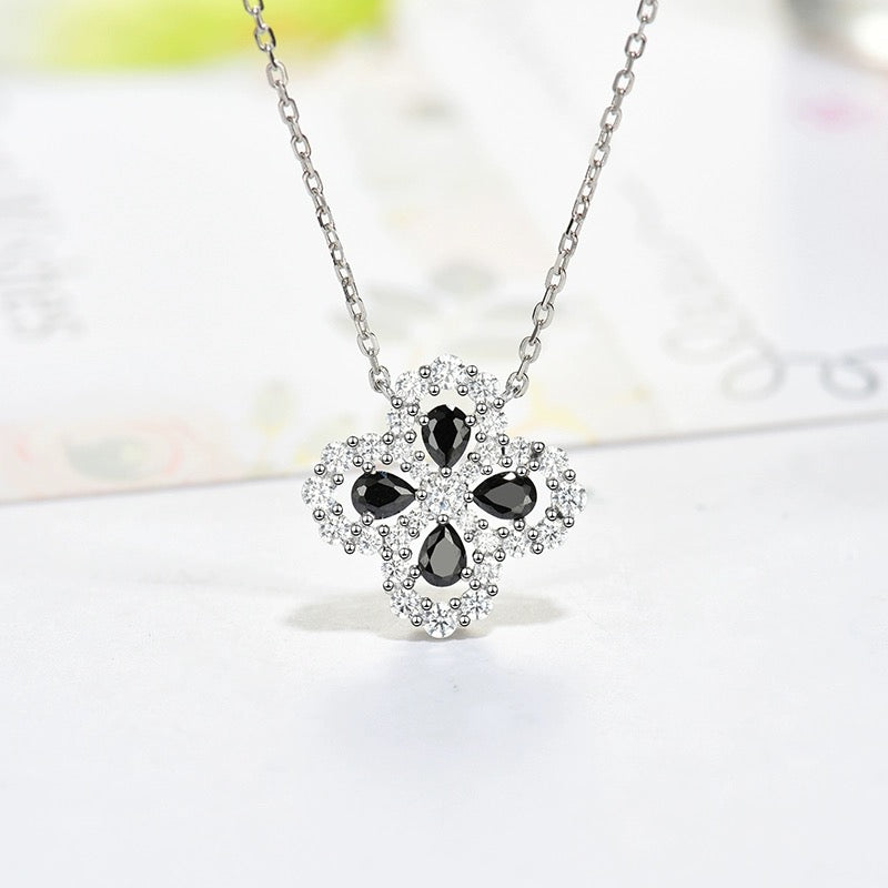 [Lumi Jewelry]LOOP NECKLACE FULL MOTIF DIAMOND 16MM MULTIPLE COLORS