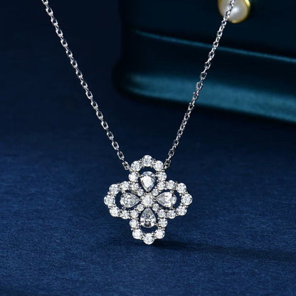 [Lumi Jewelry]LOOP NECKLACE FULL MOTIF DIAMOND 16MM MULTIPLE COLORS