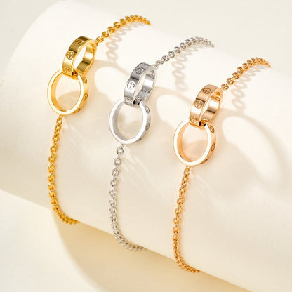 [Lumi Jewelry]LOVE BRACELET DOUBLE RING
