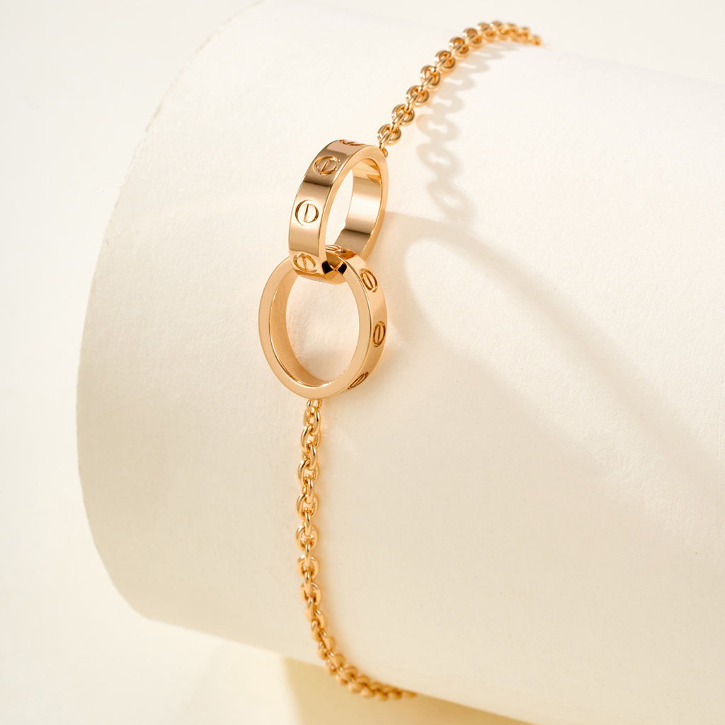[Lumi Jewelry]LOVE BRACELET DOUBLE RING