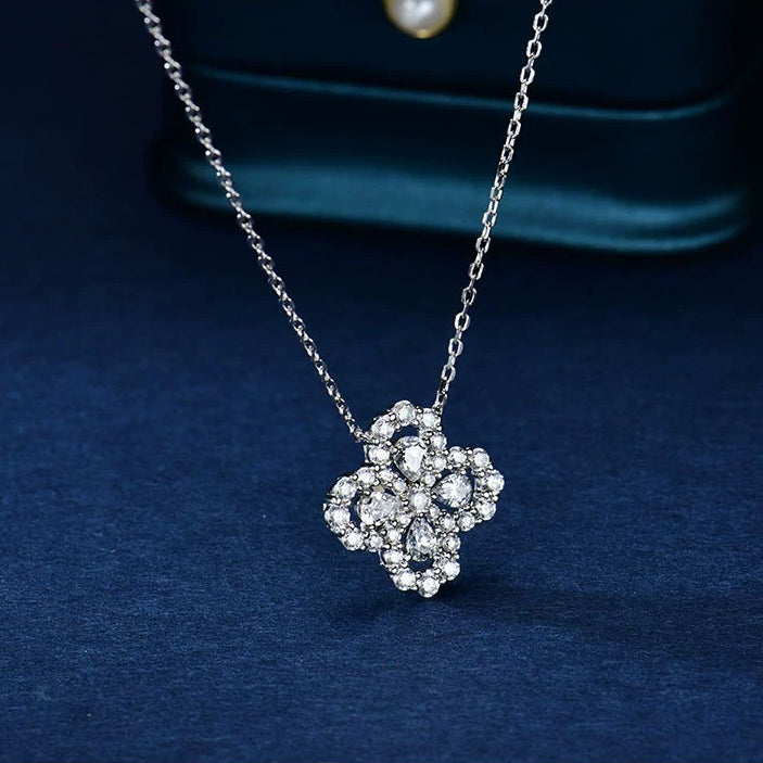 [Lumi Jewelry]LOOP NECKLACE FULL MOTIF DIAMOND 16MM MULTIPLE COLORS