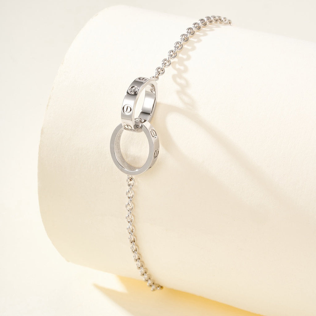 [Lumi Jewelry]LOVE BRACELET DOUBLE RING