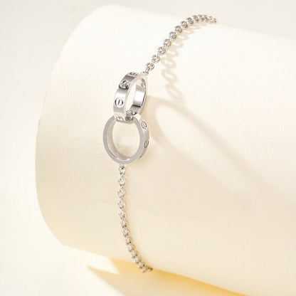 [Lumi Jewelry]LOVE BRACELET DOUBLE RING
