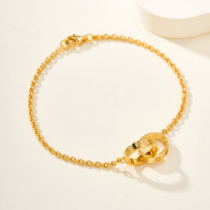 [Lumi Jewelry]LOVE BRACELET DOUBLE RING