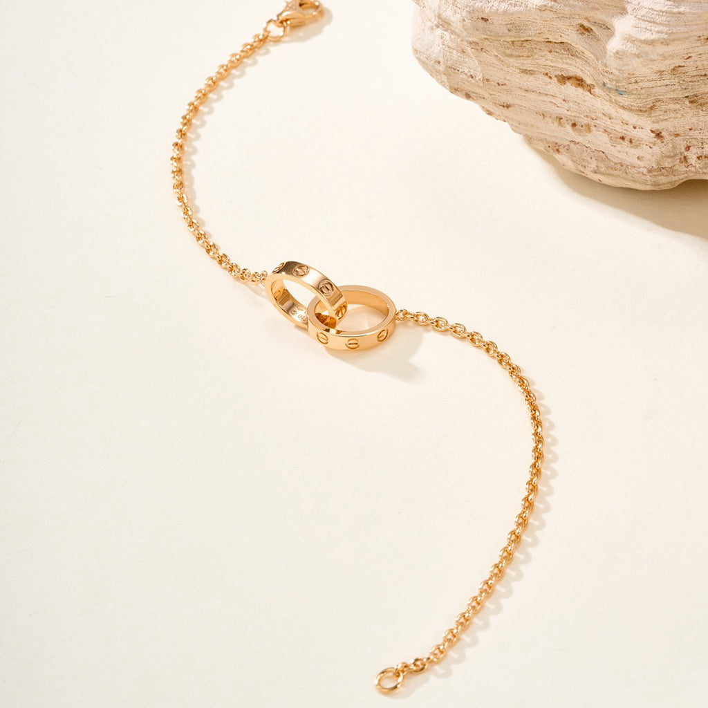[Lumi Jewelry]LOVE BRACELET DOUBLE RING
