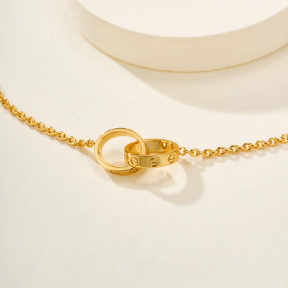 [Lumi Jewelry]LOVE BRACELET DOUBLE RING