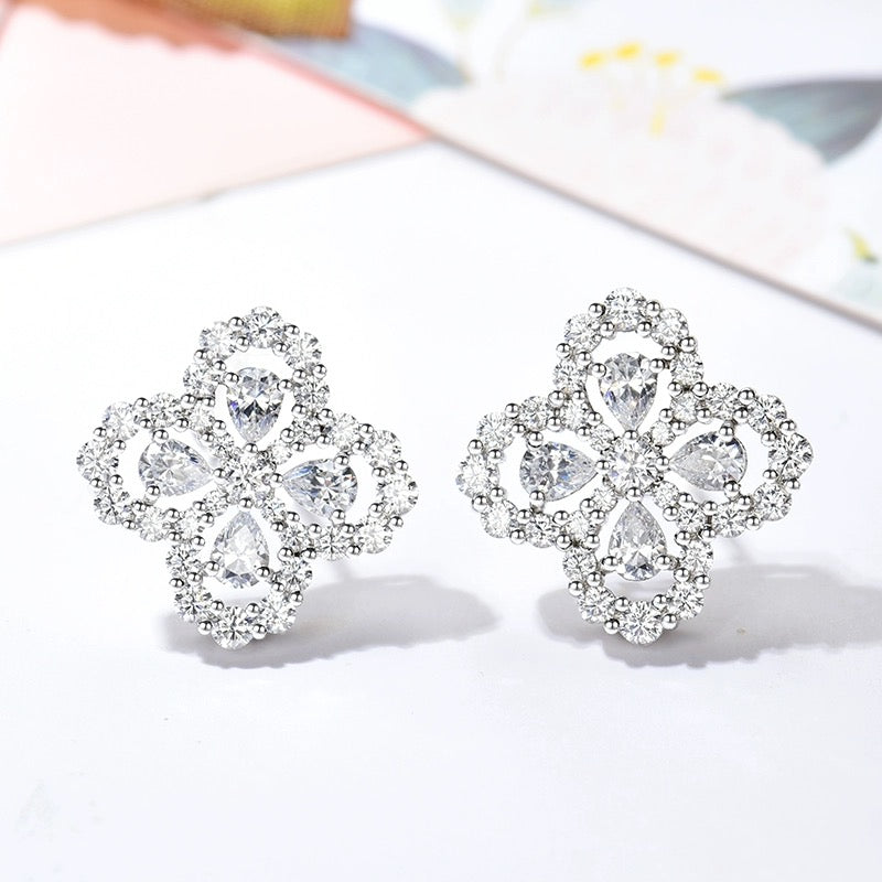 [Lumi Jewelry]LOOP EARRINGS FULL MOTIF DIAMOND 16MM