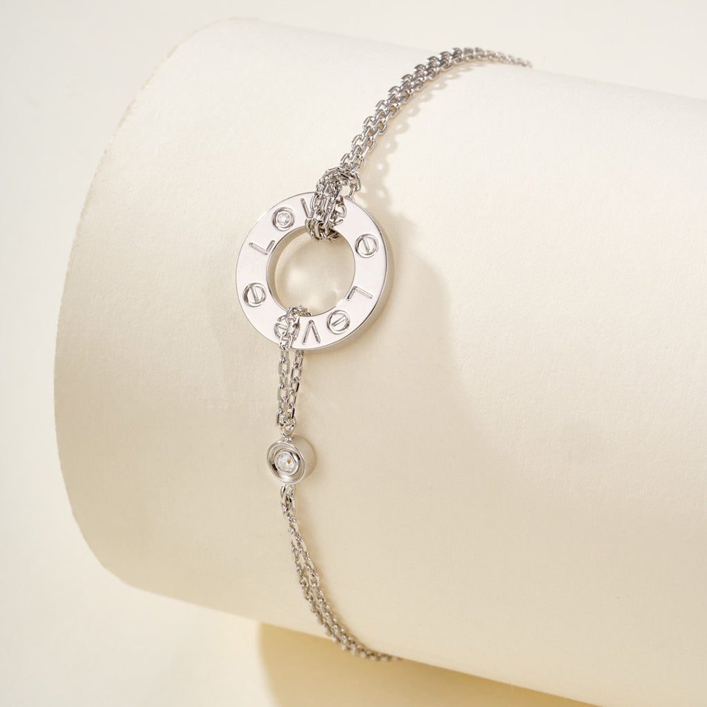 [Lumi Jewelry]LOVE BRACELET 2 DIAMOND