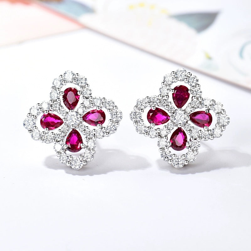 [Lumi Jewelry]LOOP EARRINGS FULL MOTIF DIAMOND 16MM