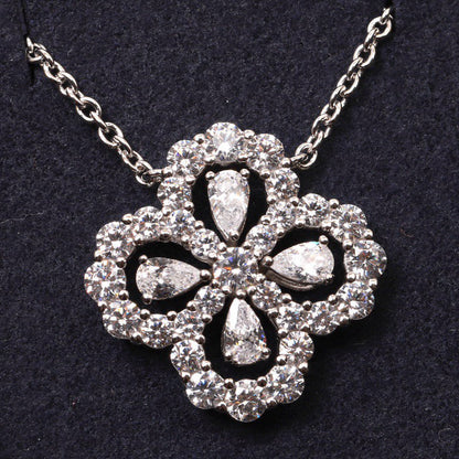 [Lumi Jewelry]LOOP NECKLACE FULL MOTIF DIAMOND 16MM MULTIPLE COLORS
