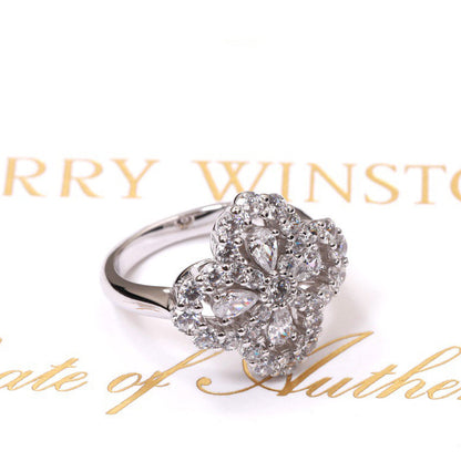 [Lumi Jewelry]LOOP RING FULL MOTIF DIAMOND 16MM SILVE
