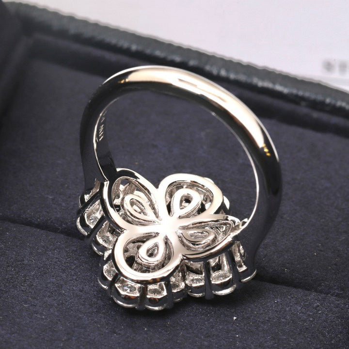 [Lumi Jewelry]LOOP RING FULL MOTIF DIAMOND 16MM SILVE