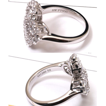 [Lumi Jewelry]LOOP RING FULL MOTIF DIAMOND 16MM SILVE