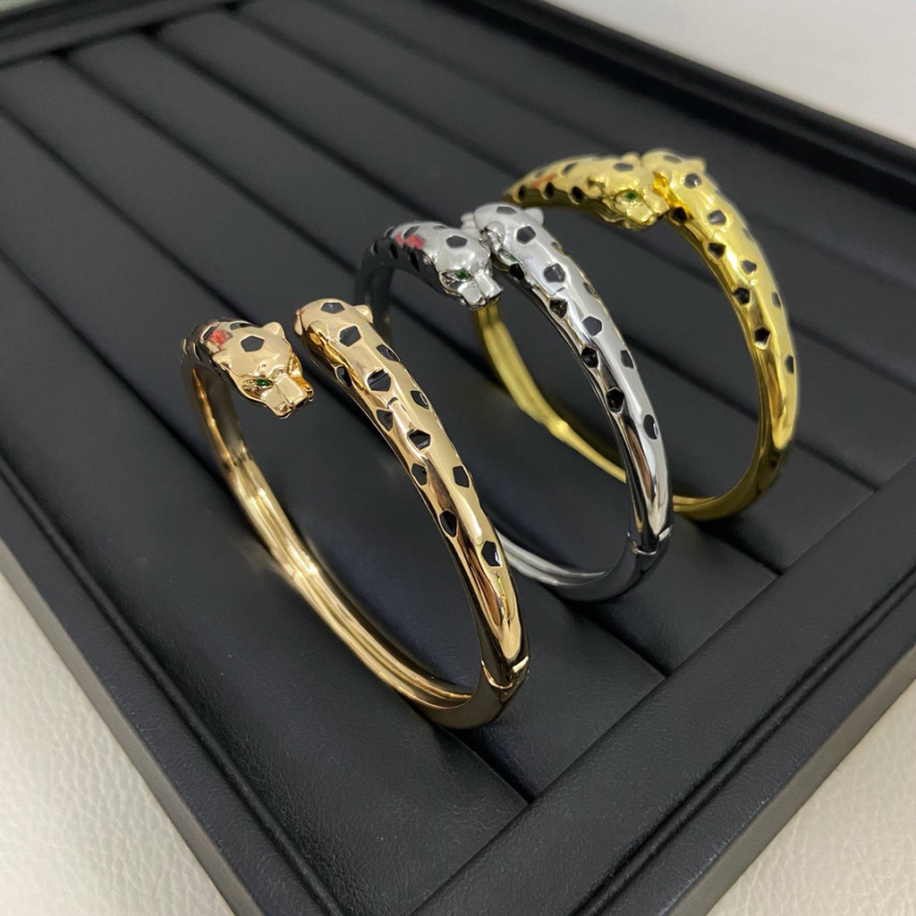 [Lumi Jewelry]PANTHERE DOUBLE HEADED OPEN BRACELET