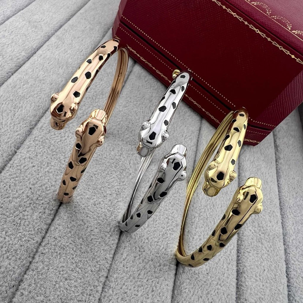 [Lumi Jewelry]PANTHERE DOUBLE HEADED OPEN BRACELET