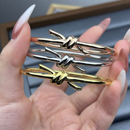 [Lumi Jewellery]TF-Knot 18K Gold Bangle