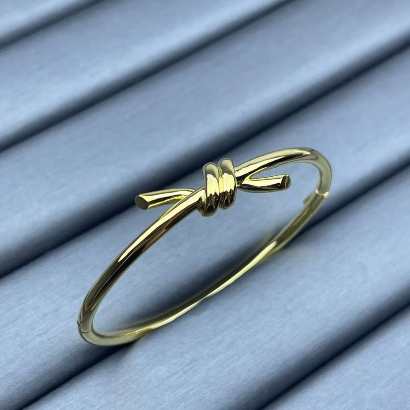 [Lumi Jewellery]TF-Knot 18K Gold Bangle